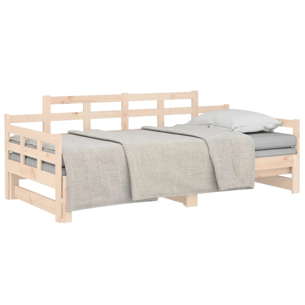 Dormeuse Estraibile in Legno Massello di Pino 2x(80x200) cm 820347