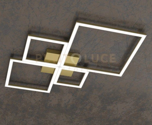 FOUR SQUARES APPLIQUE-PLAFONIERA 70 CM. ORO BRUNITO VERNICIATO 1162-70-OB