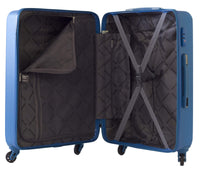 Trolley Valigia Media Rigida in ABS 4 Ruote TSA Ravizzoni Long Island Blu