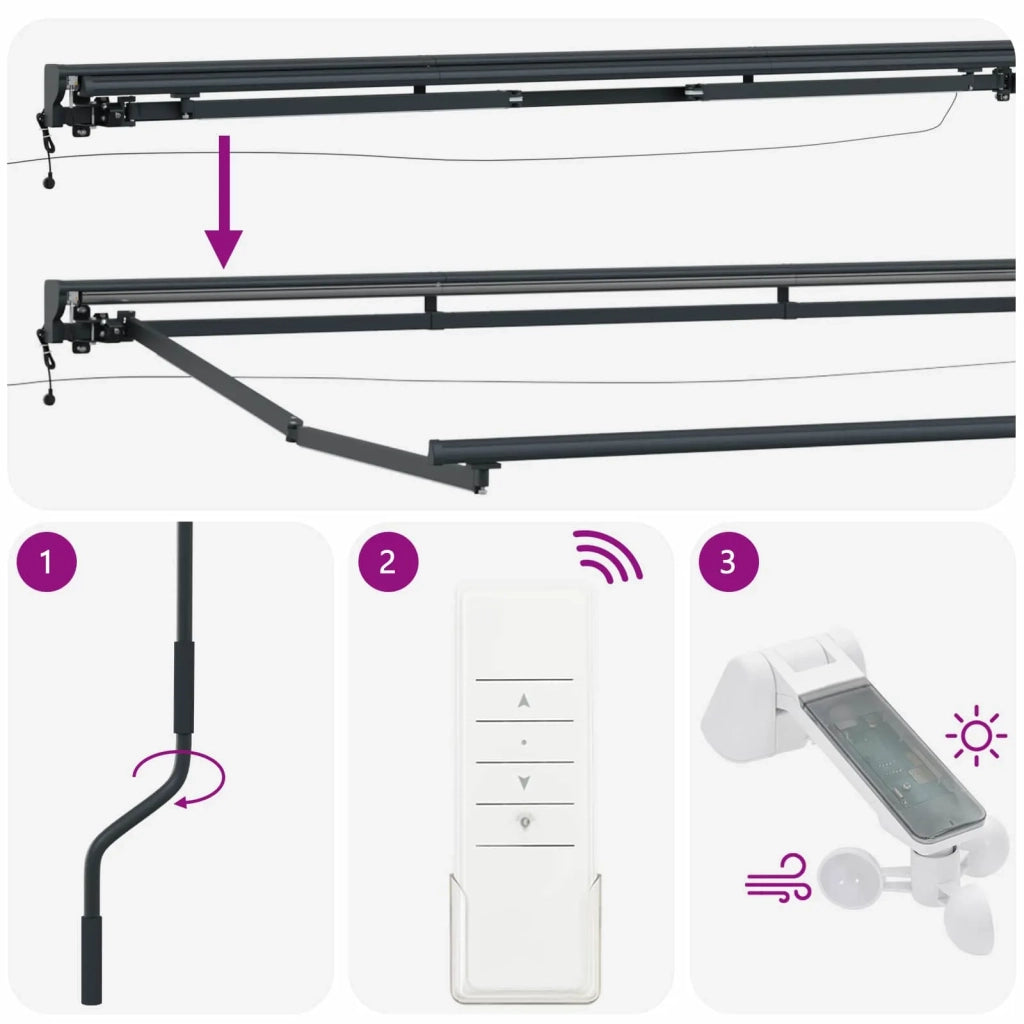 Tettuccio Elettrico Retrattile Tortora 4,5 × 3,5 m 3426314