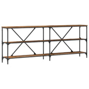 Tavolo Consolle | Tavolo d'Ingresso con lo scaffale Legno vecchio 200 x 30 x 75 cm