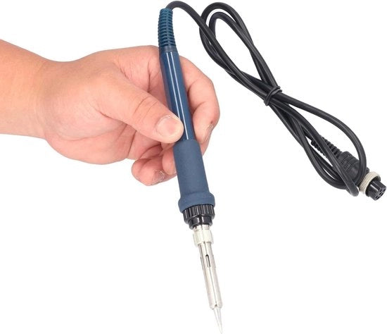 Stazione per saldatura a mano con manico da 19 cm - 6 fori per socket a lassa - penna saldatrice elettrica 60 W DC 26 V - attrezzo per saldatura.