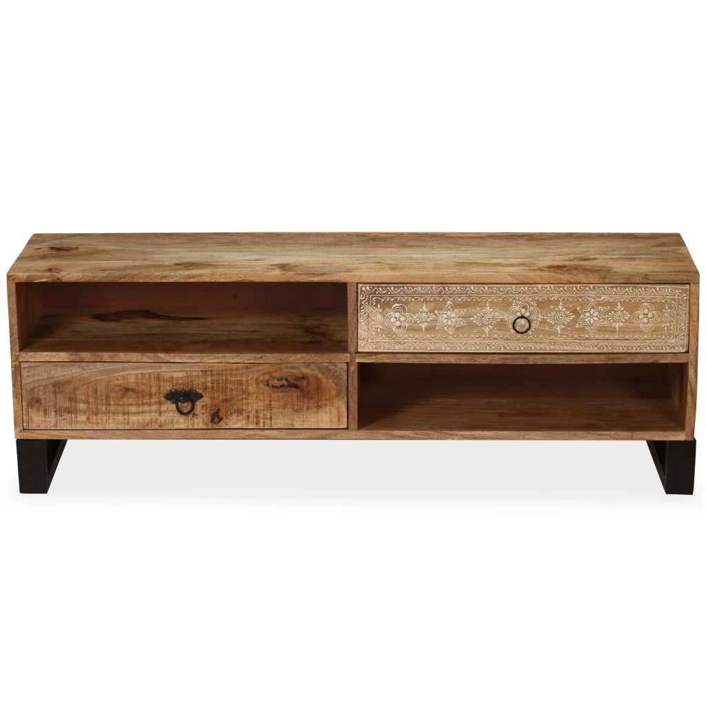 Mobile porta TV/credenza di design pratico e funzionale realizzato in legno massello di mango 120 cm 2502170