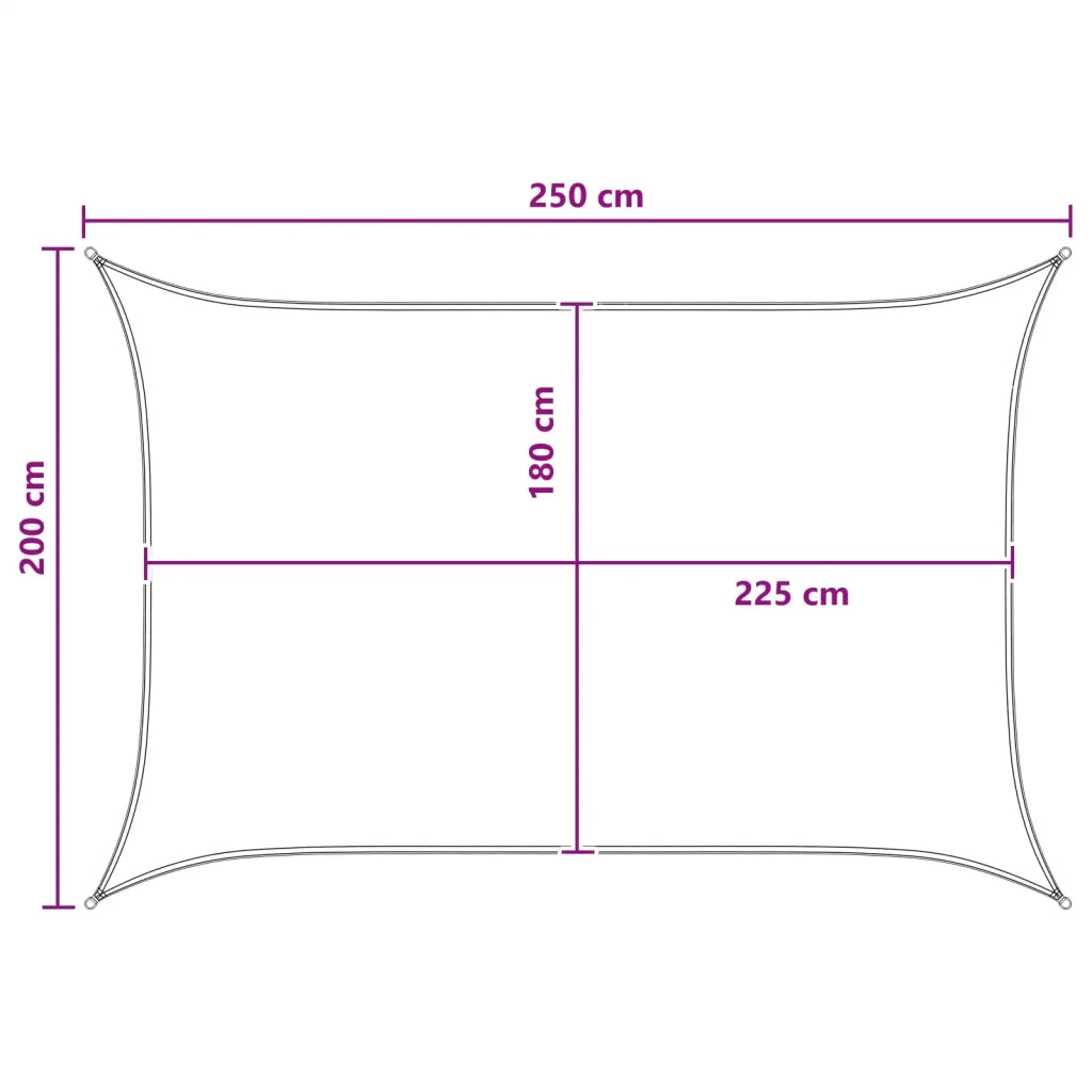 Telo Ombra Giallo e Bianco 2 x 2,5 m HDPE 42032816
