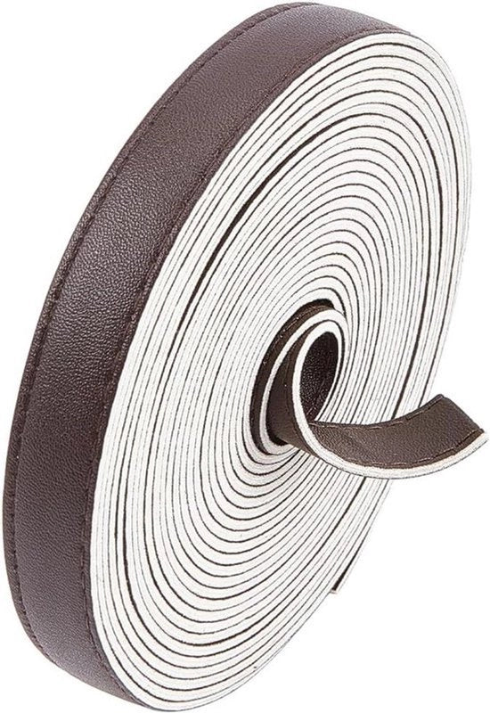 Strisce in doppio strato di imitazione pelle - Manufatti a mano - Nero - Artigianato - Adatto per il fai da te - Cordone in pelle piatta