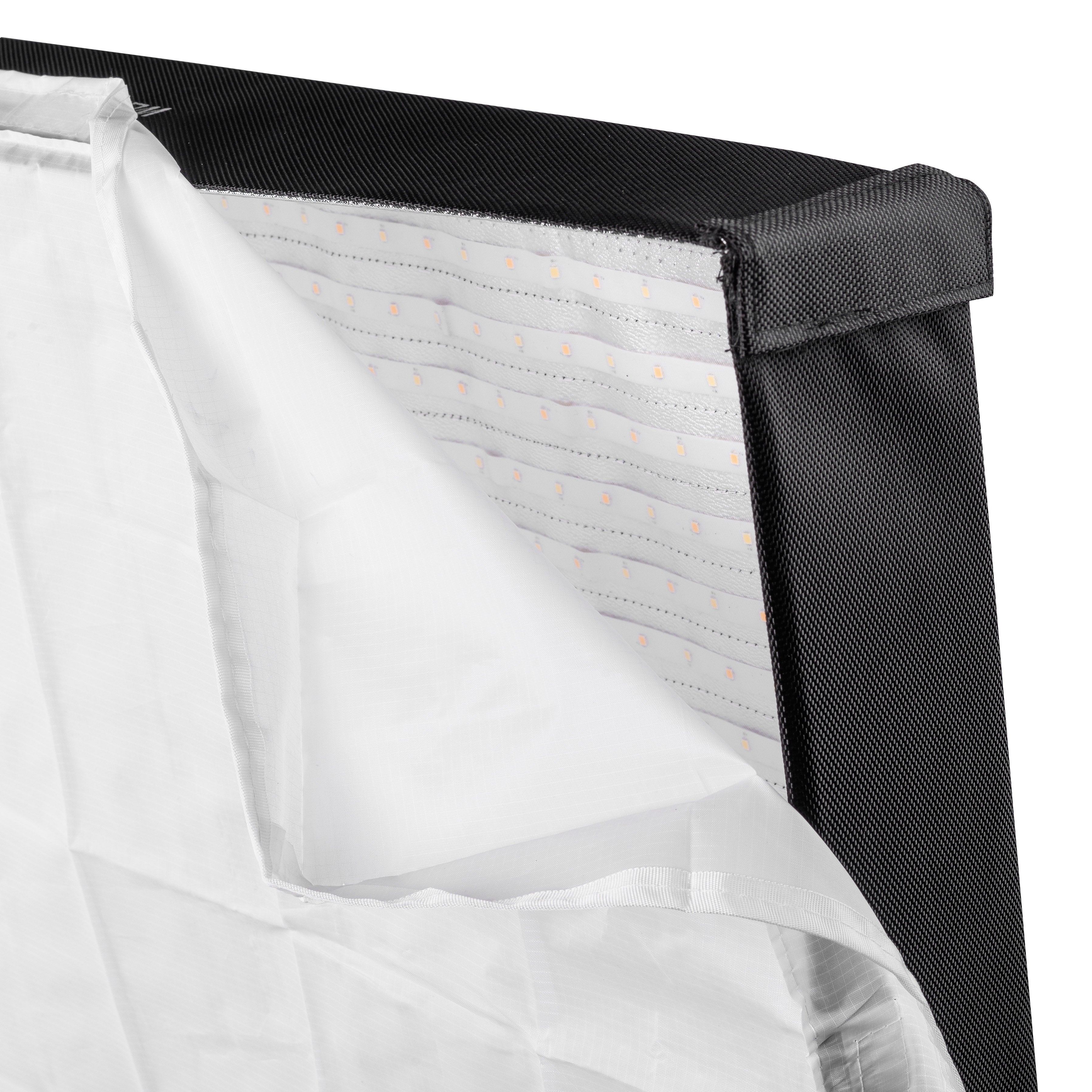 Flex 500 LED Set Pannello luminoso a LED bicolor con softbox con diffusore frontale, lampada da 50 W, 1.995 Lux/1m, luce fotografica dimmerabile, accessori fotografia