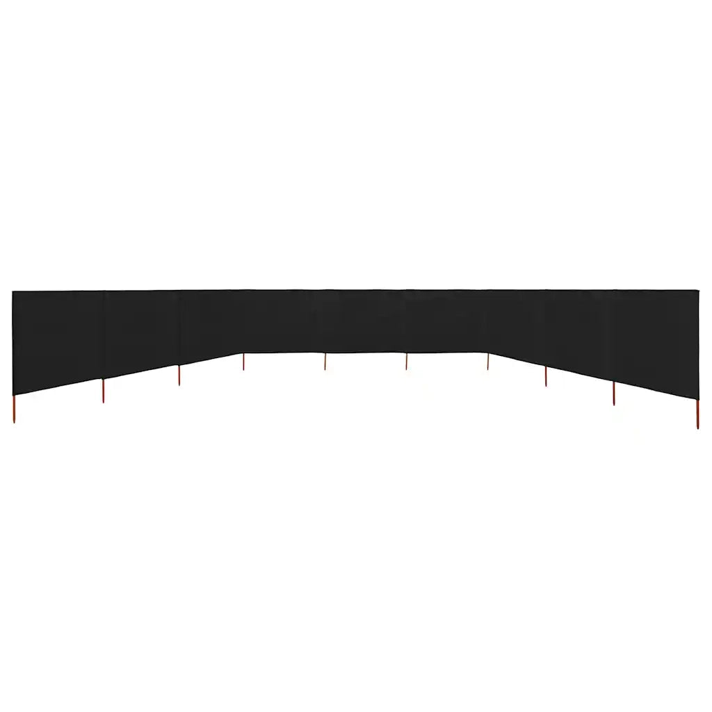 Paravento a 9 Pannelli in Tessuto 1200x120 cm Nero CFW8472444