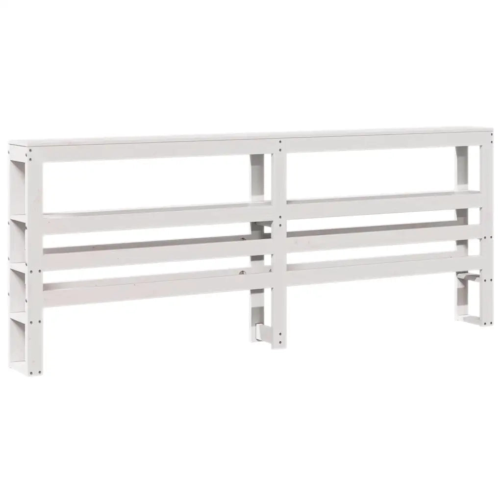 Letto matrimoniale | Letto per adulti | Giroletto senza Materasso Bianco 200x200 cm Legno Massello Pino