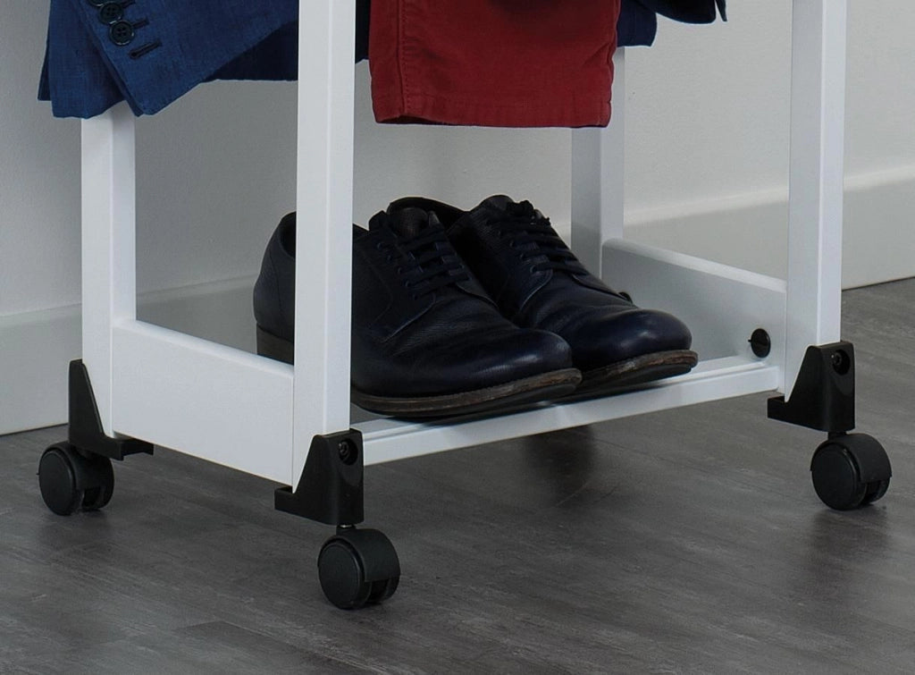 Foppapedretti 9900395003 IlMettinsieme Indossatore Servomuto Legno Faggio Due Spalle Porta Pantaloni Portascarpe Rotelle colore Naturale