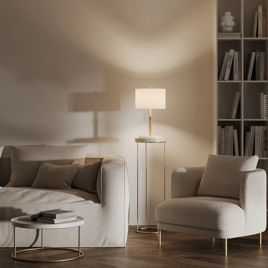 Lampada da tavolo classica bianca Fogo 2xE27 Light Prestige