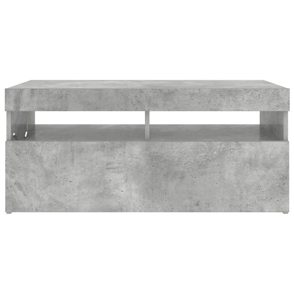 Mobile Porta TV con Luci LED Grigio Cemento 90x35x40 cm cod mxl 53461