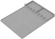 Mat di silicone per griglia, mat di silicone per forno con gancio, mat per grattugiare per barbecue esterno e tavolo da cucina - Grigio