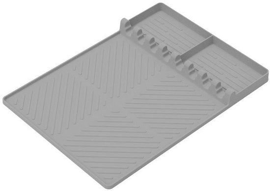 Mat di silicone per griglia, mat di silicone per forno con gancio, mat per grattugiare per barbecue esterno e tavolo da cucina - Grigio