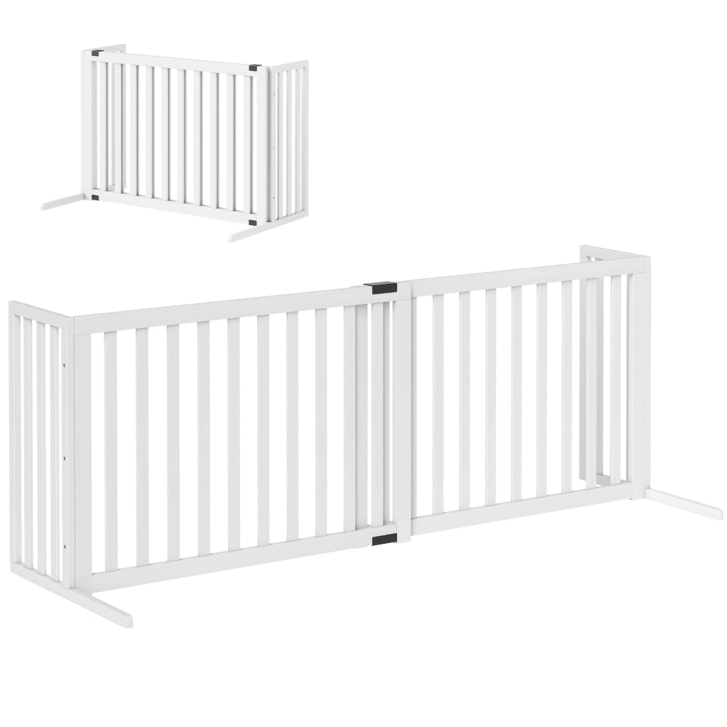 Cancellino per Cani Estensibile in Legno ¨C Xylo ¨C Bianco 102-183x57x70cm