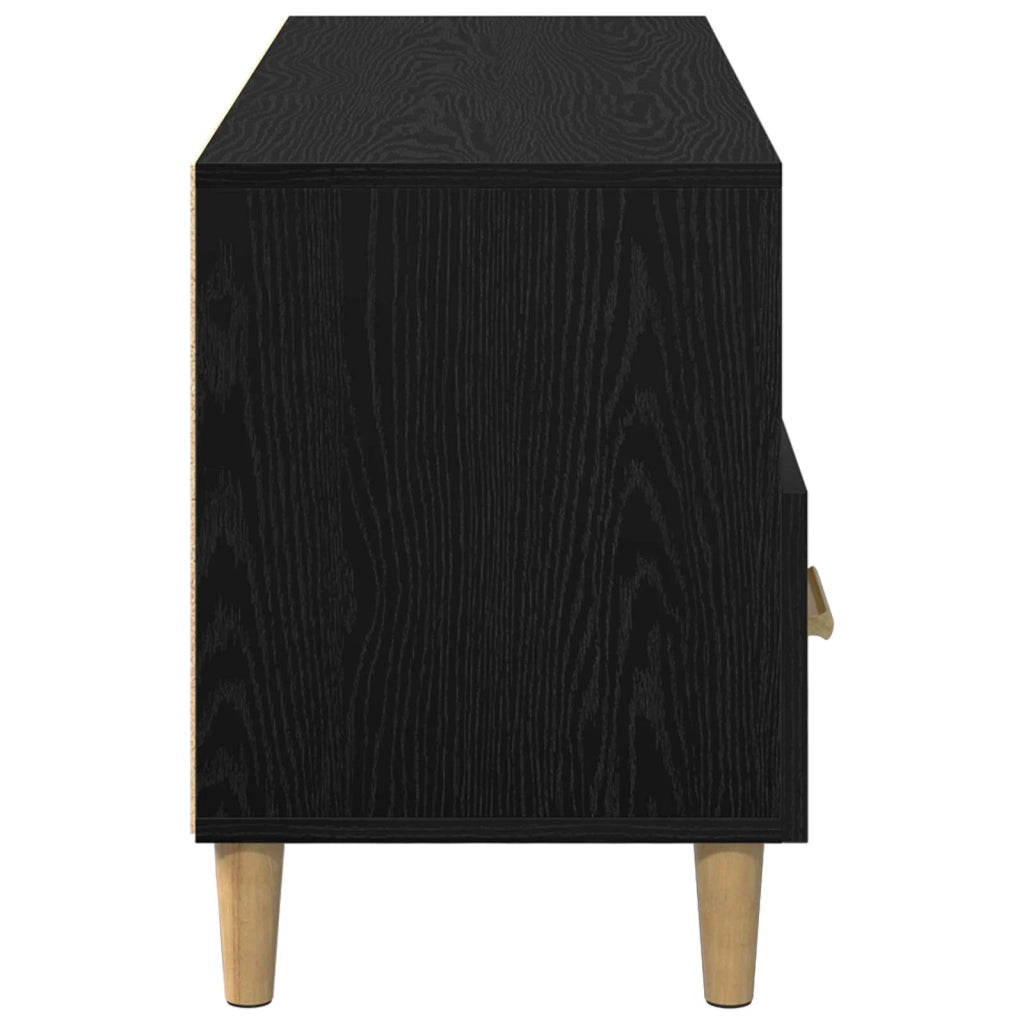 Mobile TV 102 x 36 x 50 cm Rovere Nero Legno ingegnerizzato 8004201