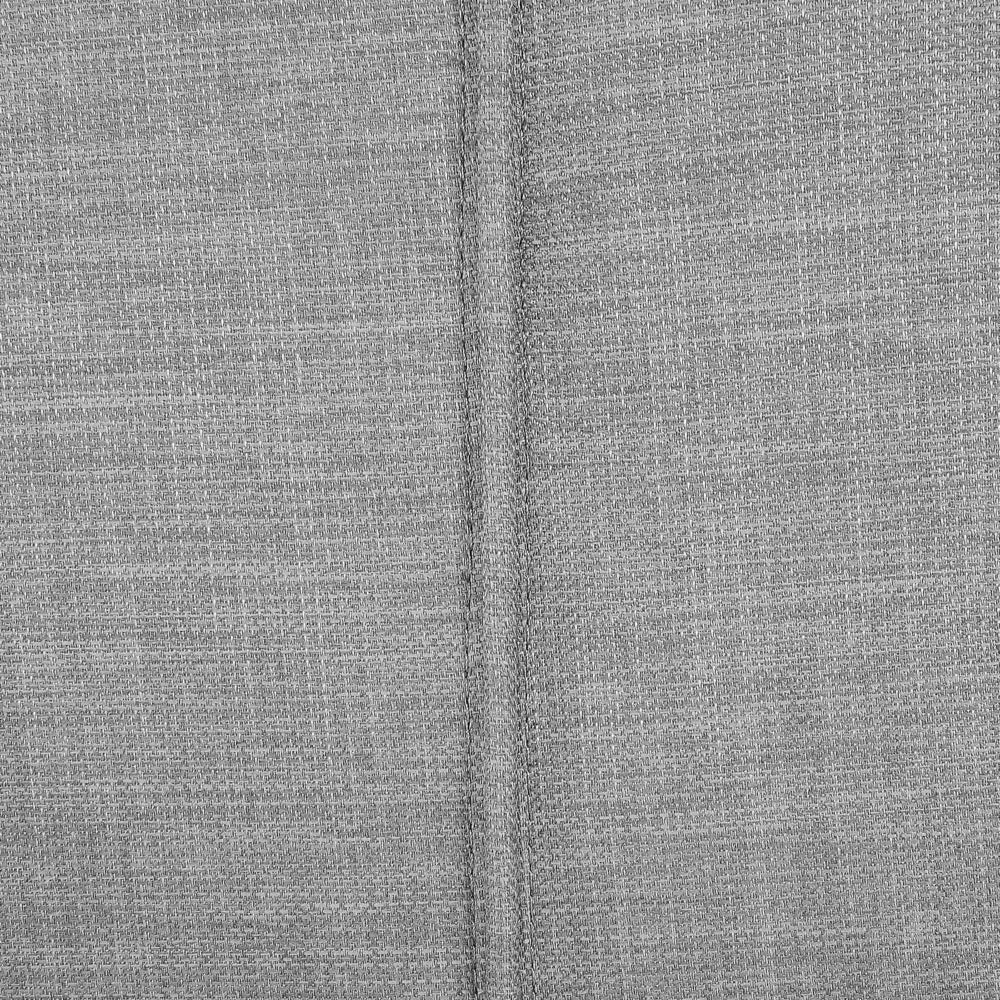 Letto Imbottito Grigio con Rete a Doghe Cuciture Decorative 180 x 200 cm