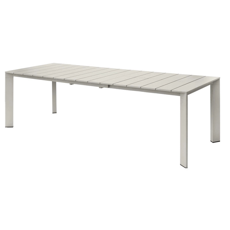 Tavolo Anzio Allungabile 165/250 X 90 Cm Allungo Con Gambe Scorrevoli Creta Moia