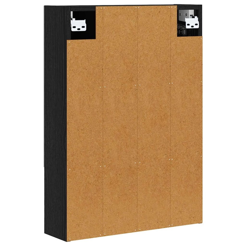 Mobiletto per specchio da bagno Rovere Nero 50 x 14,5 x 70 cm 889200