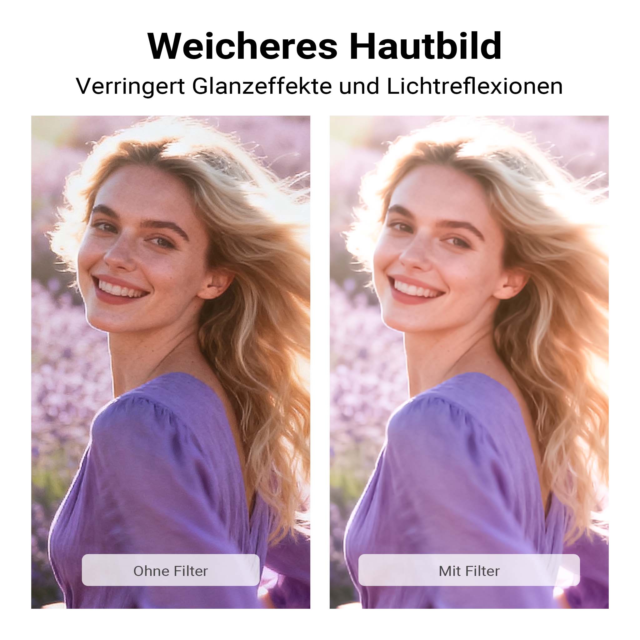 Black Diffusion 1/4 Filtro diffusore da 58 mm, lente antigraffio e antiriflesso con rivestimento nano a 18 strati, montatura slim da 3,3 mm - Per ritratti e videoclip