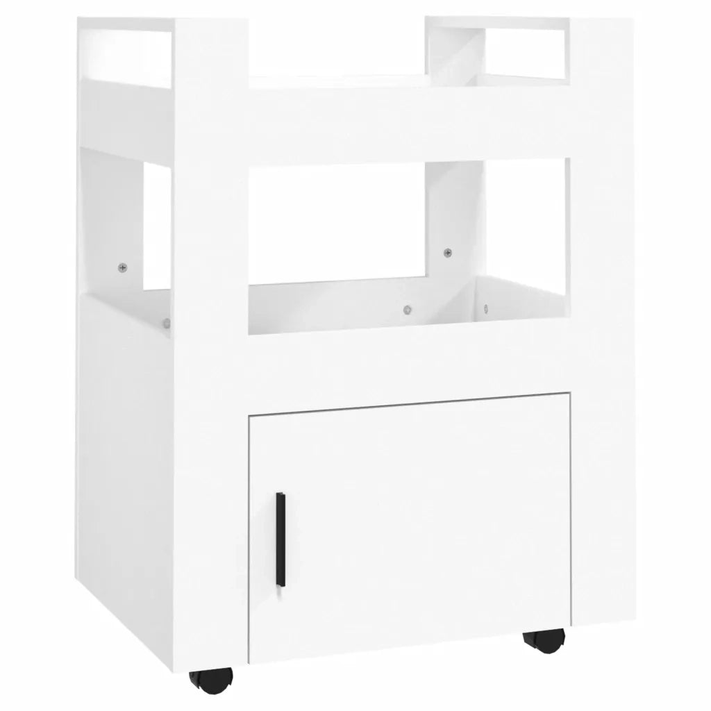 Carrello da Cucina-Scaffale per Cucina Bianco 60x45x80 cm in Legno Multistrato