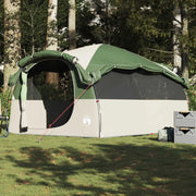 Tenda Familiare a Tunnel per 6 Persone-Tenda da campeggio Verde Impermeabile 753457