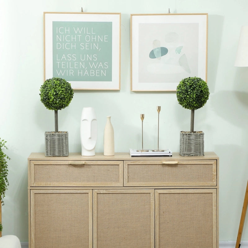 PIANTE ARTIFICIALI Set da 2 pezzi bosso UV 50 cm verde