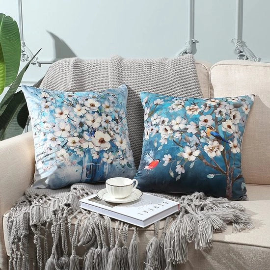 Set di cuscini con disegno di fiori di serenella per decorazione interna di stile