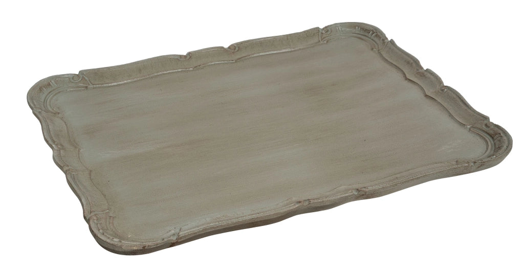 Biscottini Vassoio in legno finitura verde salvia Made in Italy