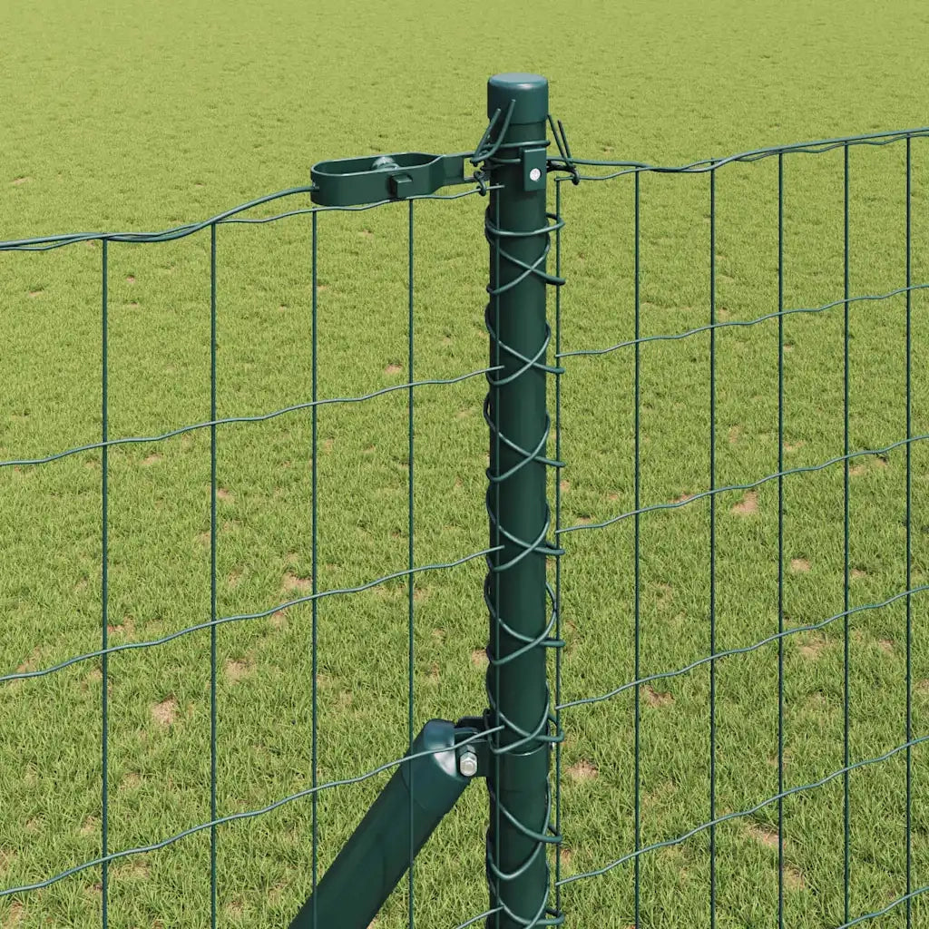 Recinzione da Giardino | Recinzione con Posto Verde 1,6 x 10 m Acciaio e PVC