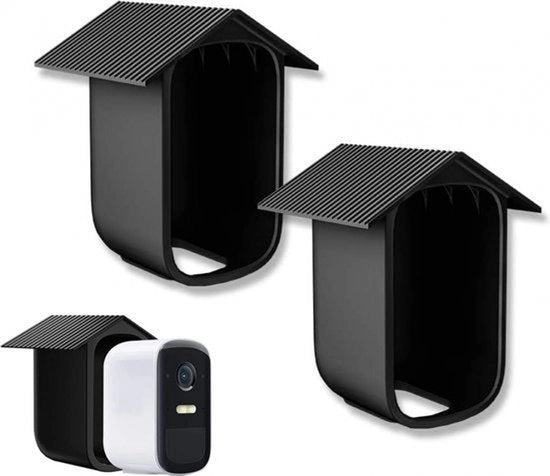 2 Pezzi - Abitacolo in silicone resistente all'acqua per eufyCam 2C / 2C Pro - abitacolo in silicone per camera di sorveglianza - impermeabile - protezione UV - morbido - duraturo - Sistema di sicurezza domestica per camera di sorveglianza