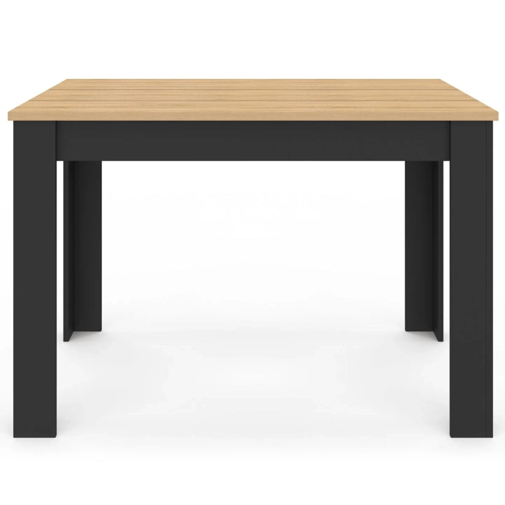 IDMarket - Tavolo da pranzo rettangolare ROZY 4 persone piano faggio nero 110 cm