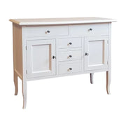 Madia credenza in legno bianco opaco 100x40x85h (1138) - Mobili 2G