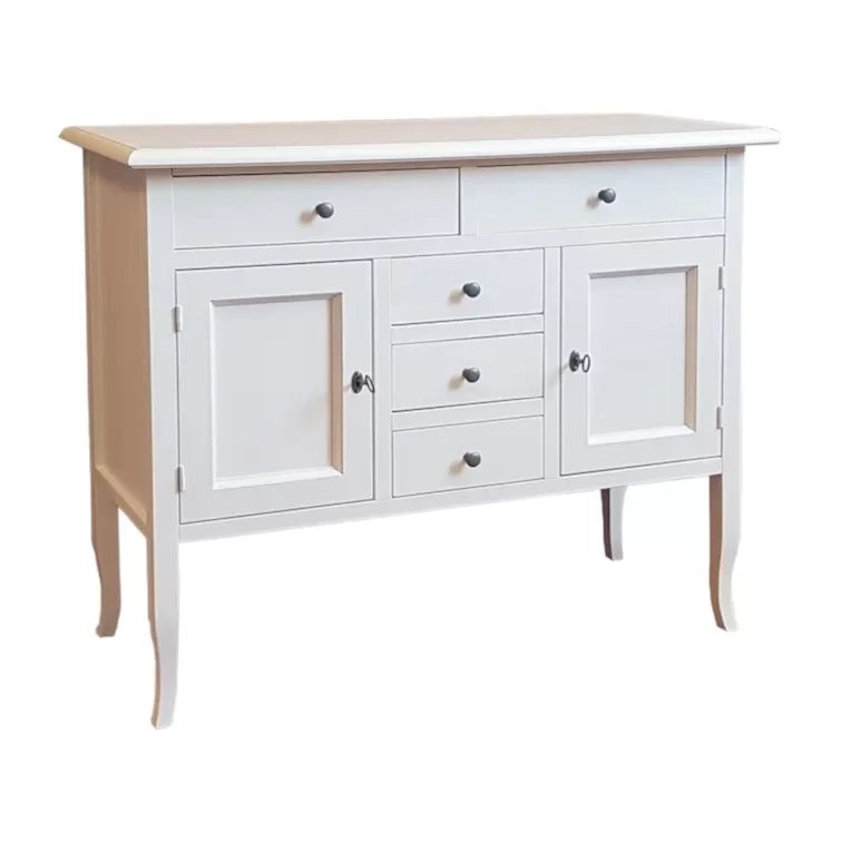 Madia credenza in legno bianco opaco 100x40x85h (1138) - Mobili 2G