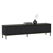 Vicchio, Mobile Porta tv 3 Ante, 180x35x45h cm Nero Antracite