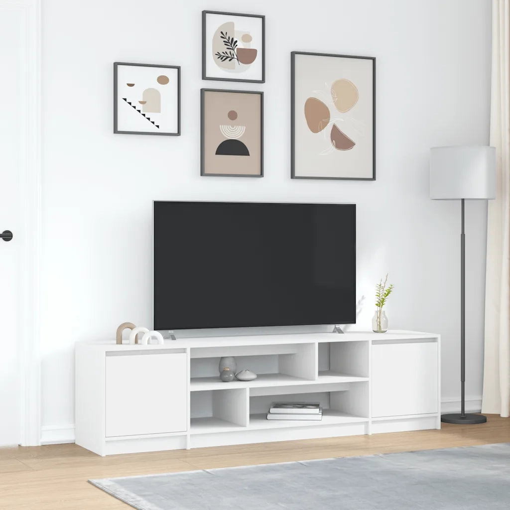 Mobile Porta TV Bianco 188,5x41x50 cm in Legno Multistrato 3328417