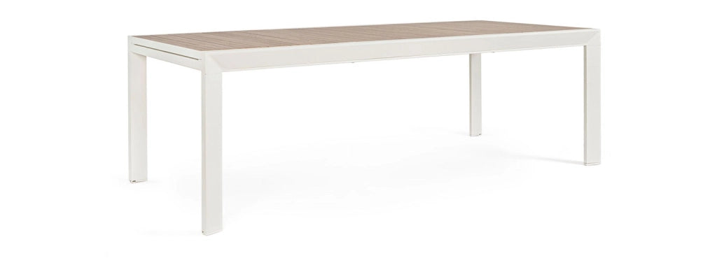 Tavolo Allungabile da Esterno 220-340x100x75h cm in Alluminio e Polywood Belmar Vapor