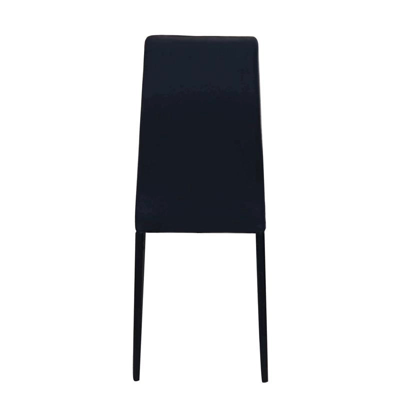 SET 4 SEDIE IVY NERA IN METALLO CON SEDUTA IMBOTTITA 53 X 46 X H97 CM