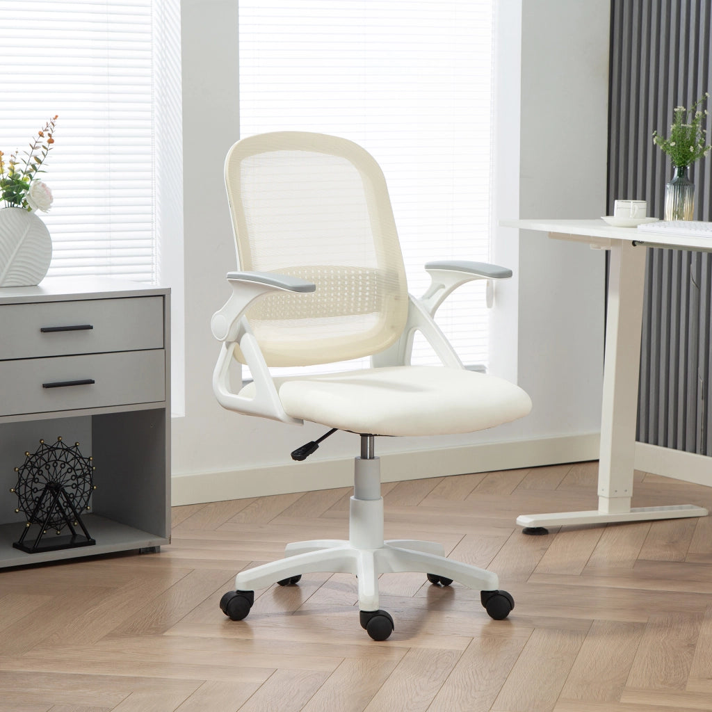 Poltrona da ufficio ergonomica ¨C zephmum ¨C rete grigia, braccioli regolabili, altezza regolabile