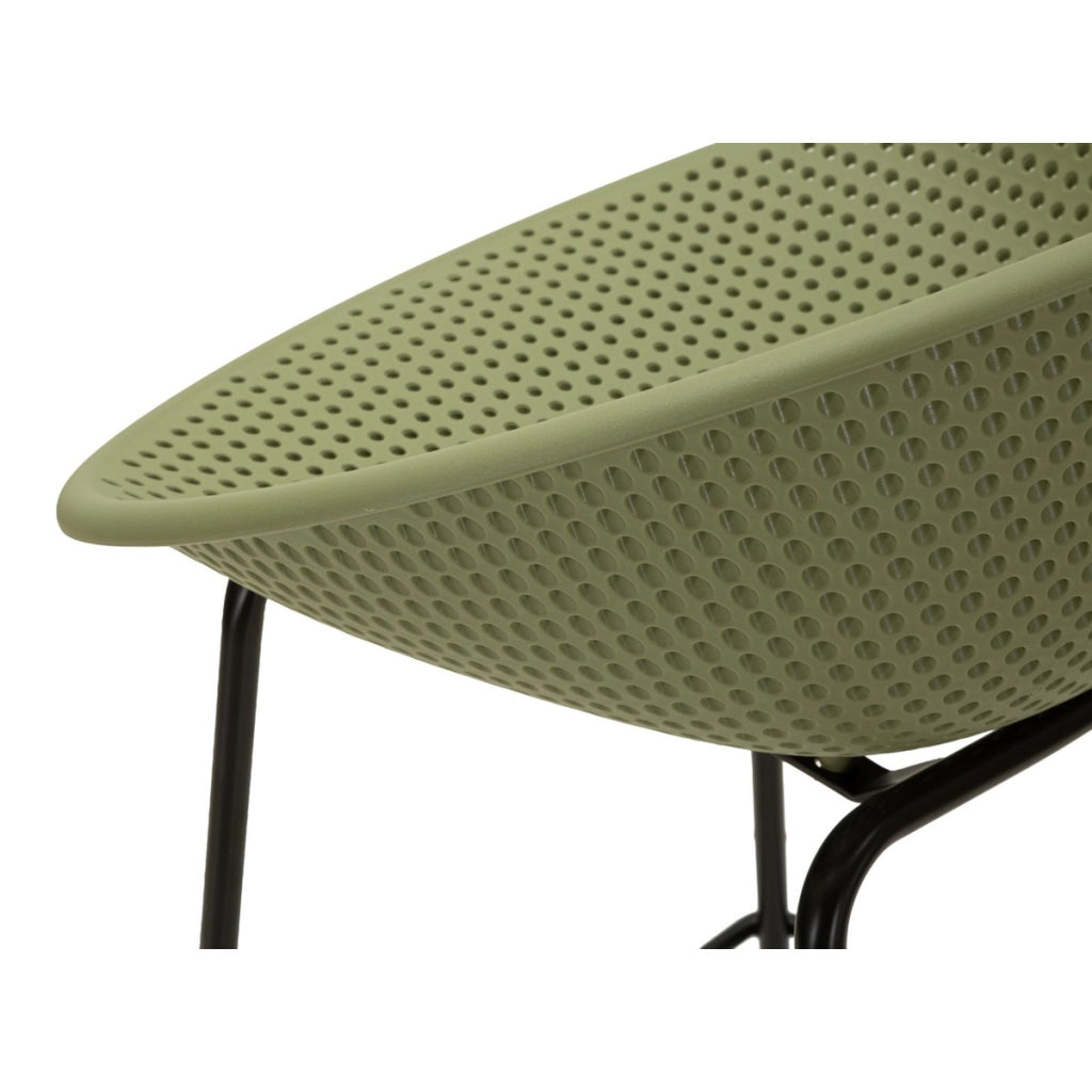 Set di 2 Sgabelli Alti VKH1089, Verde, Metallo, 50x50x98 cm