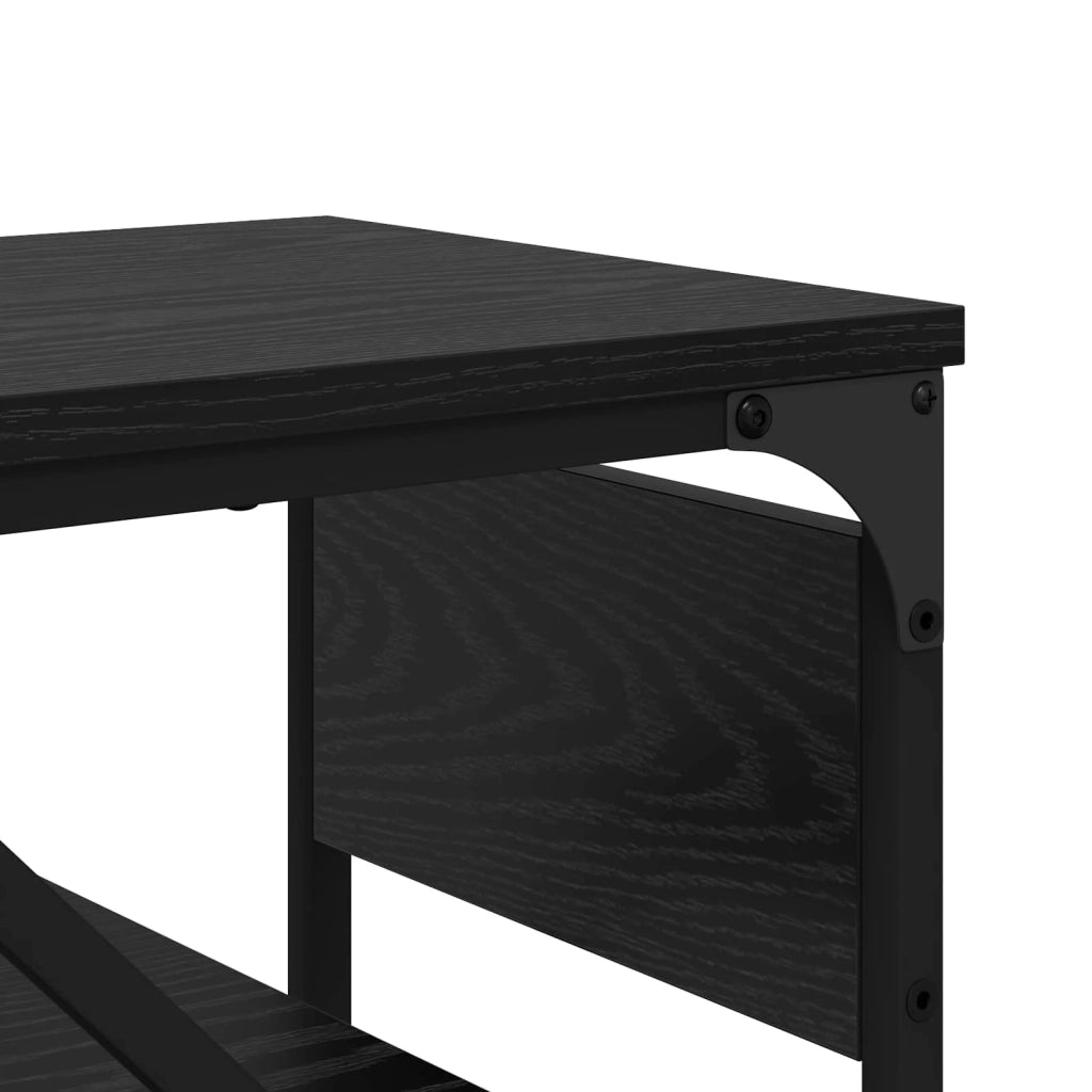 TavoloConsolle Rovere Nero 105x30x75cm Legno multistrato 882883
