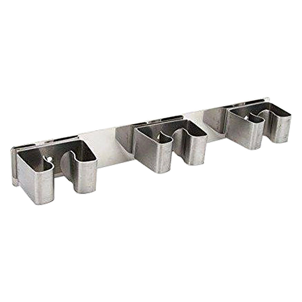 BARRA APPENDISCOPA IN ACCIAIO INOX 3 posti- 6 pezzi  - BricoGo