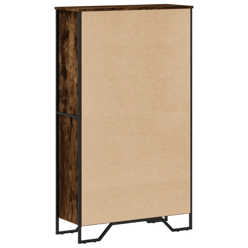 Libreria-Scaffale per Libri-Mobile di Stoccaggio Rovere Fumo 80x31x137,5 cm in Truciolato