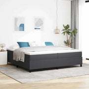 Letto a molle Grigio Scuro e Bianco 200 x 200 cm 3337483