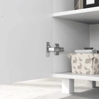 Mobile Sotto Lavabo Bagno a 2 Ante con Ripiano Centrale, in MDF, 60x35x60 cm, Bianco