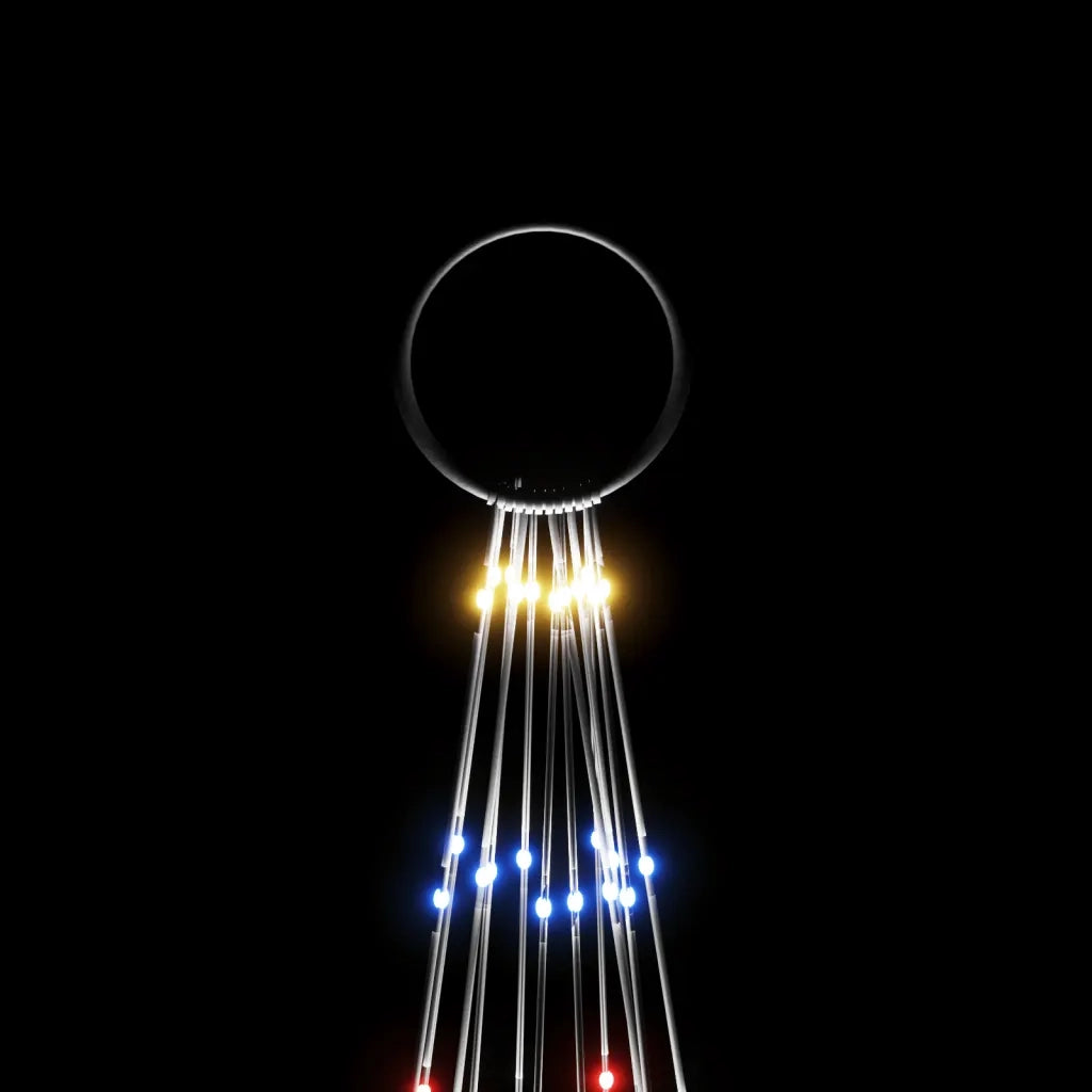 Albero di Natale Pennone Colorato 732 LED 500 cm