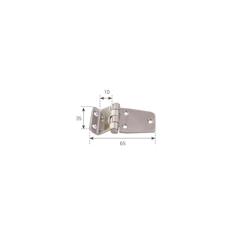 CERNIERA INOX A SQUADRA MM.53X37