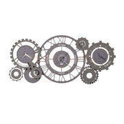 orologio da parete interessante fuso meccano Fango e Alluminio in Ferro 97x44cmh