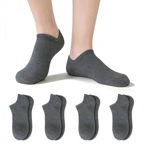 4 paia - Calze per allenamento invisibili - Calze per allenamento - Calze invisibili - Calze antiscivolo per escursione - Calze basso - Tessuto di cotone soffice respirante - One Size