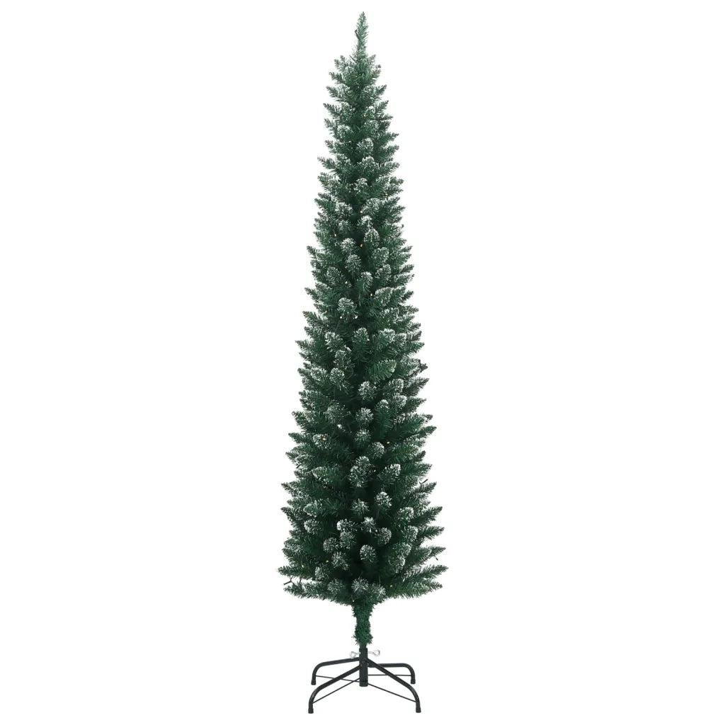 Albero di Natale | Decorazioni natalizie Artificiale Sottile con 150 LED 150 cm