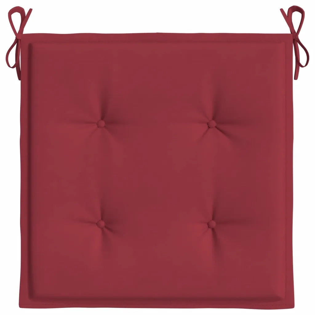 Cuscini per Sedia 6 pz Rosso Vino 50x50x4 cm in Tessuto Oxford 314058